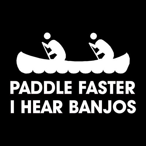 Paddle Faster I HEAR BANJOS License Plate Frame - Novelty Car Accessory