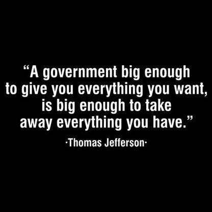 A Government Big Enough To Give You Everything You Want Is Big Enough To Take Away - Roadkill T Shirts