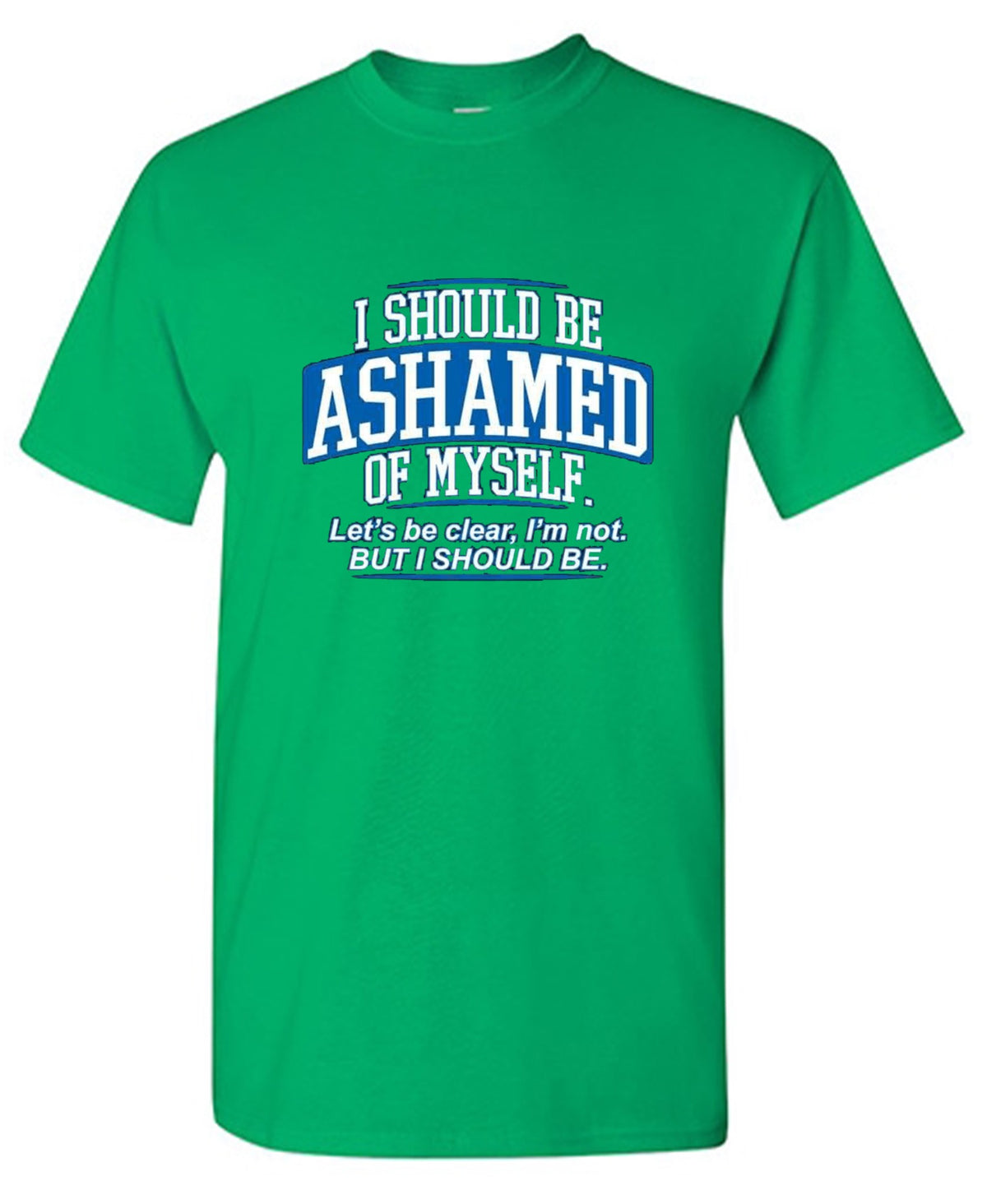 I Should Be Ashamed Of Myself Let's Be Clear T-Shirt - Bad Idea T-shirts