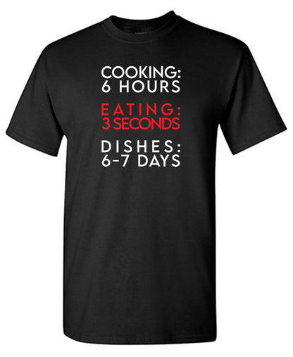 Cooking 6 Hours, Eating 3 Seconds T-Shirt