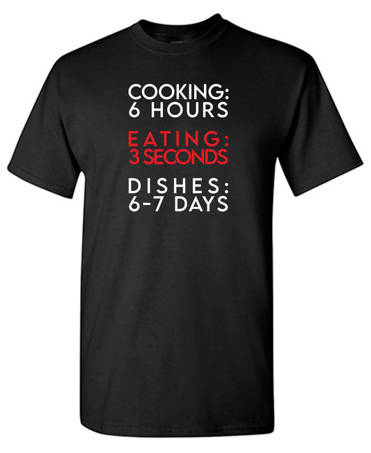 Cooking 6 Hours, Eating 3 Seconds T-Shirt