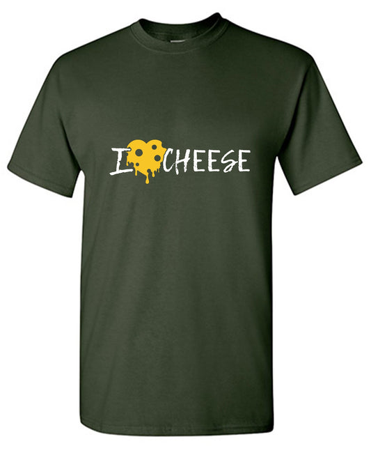 Funny T-Shirts design "I Love Cheese"