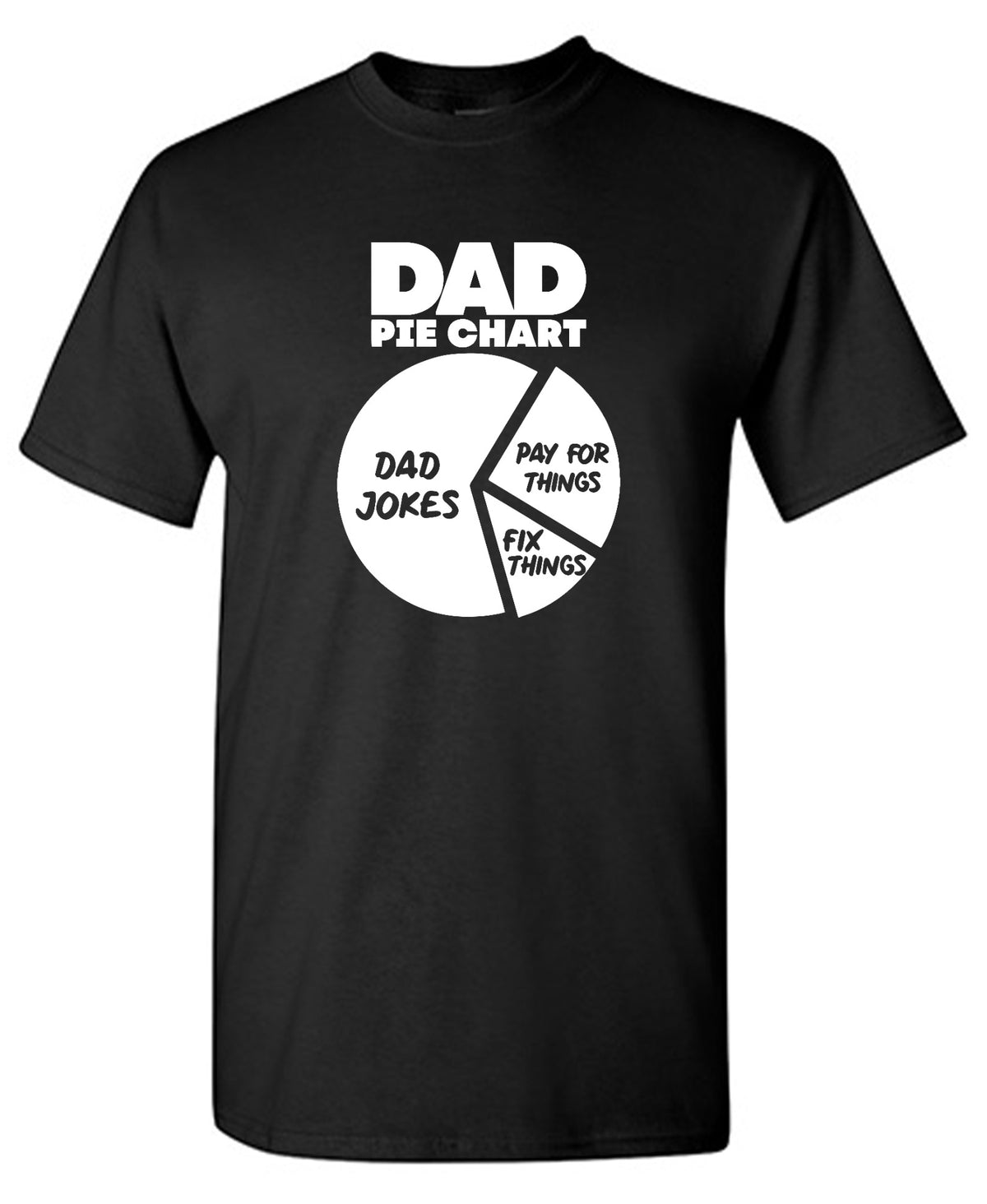 Funny T-Shirts design "Dad Pie Chart, Dad Jokes Funny Shirt"