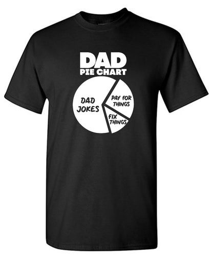 Funny T-Shirts design "Dad Pie Chart, Dad Jokes Funny Shirt"