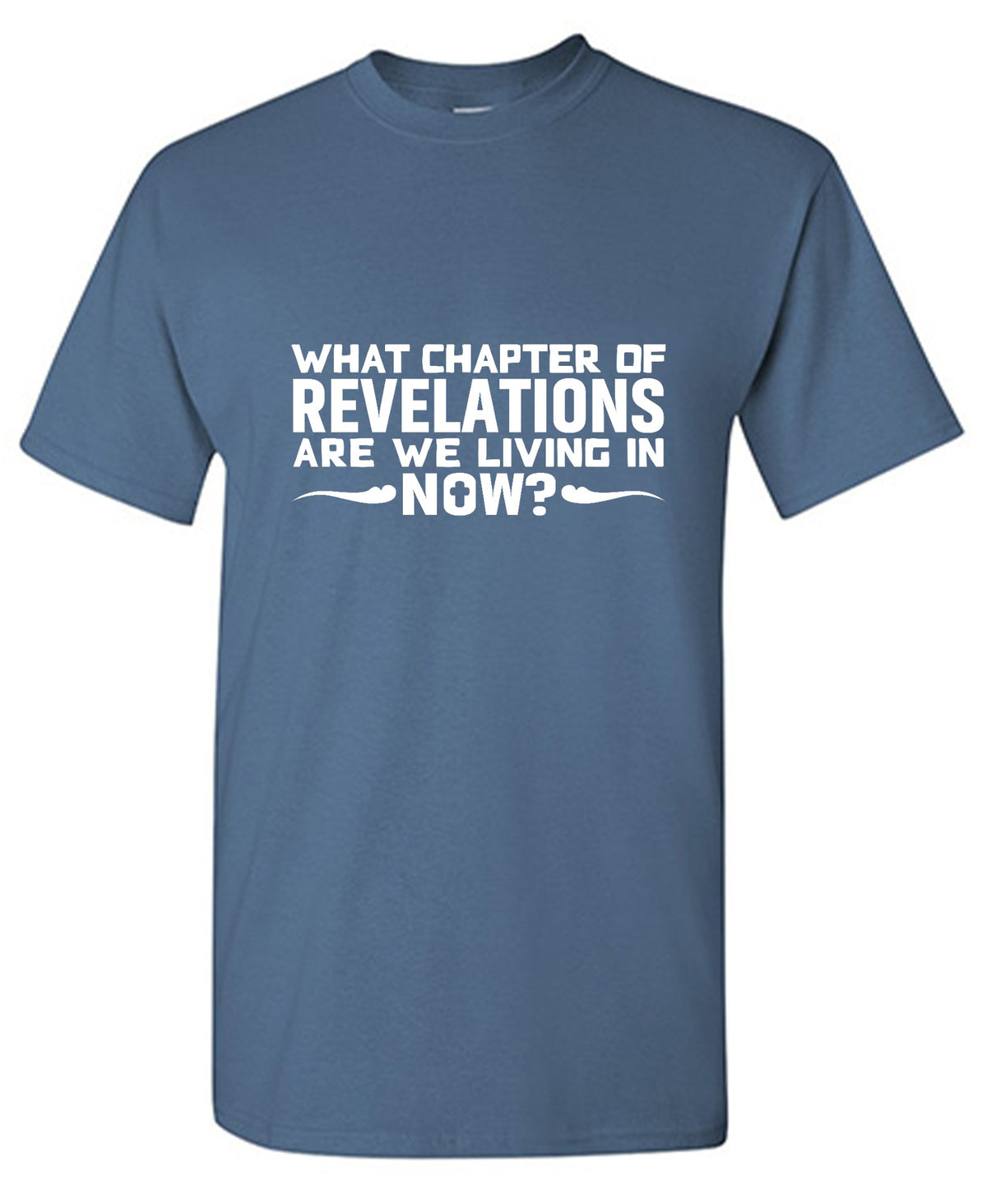Funny T-Shirts design "What Chapter Of Revelations Are We Living In Now?"
