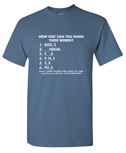 Regular How Fast Can You Guess - Roadkill T Shirts