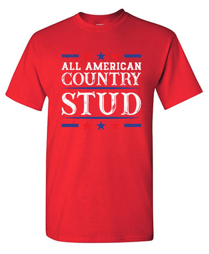 Funny T-Shirts design "All American Country Stud"