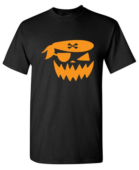 Pirate Pumpkin Tee - Funny Graphic T Shirts