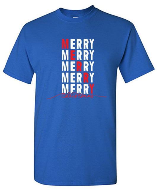 Funny T-Shirts design "Merry, Merry, Merry, Merry, Merry  Christmans"