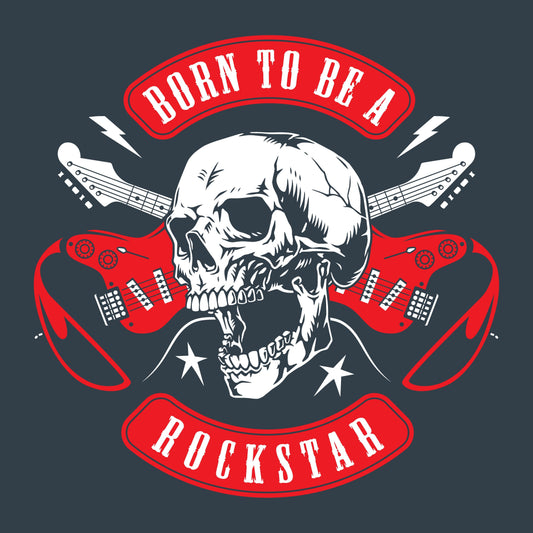Funny T-Shirts design "Born to be a Rockstar T Shirt"