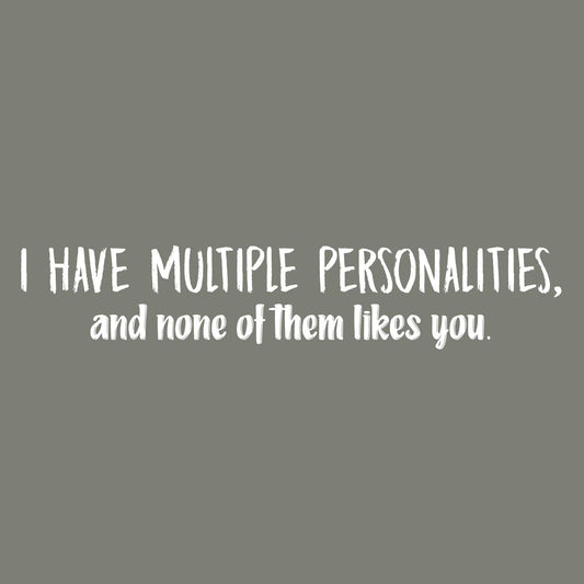 Funny T-Shirts design "I have multple Personalities and None of them likes you Offensive TeeFunny Tee"