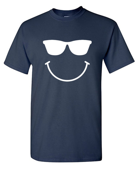Sunglasses Smile Face Emoticon T-shirt | Graphic Tees