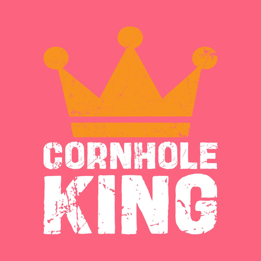 Funny T-Shirts design "Cornhole King Funny Tee"