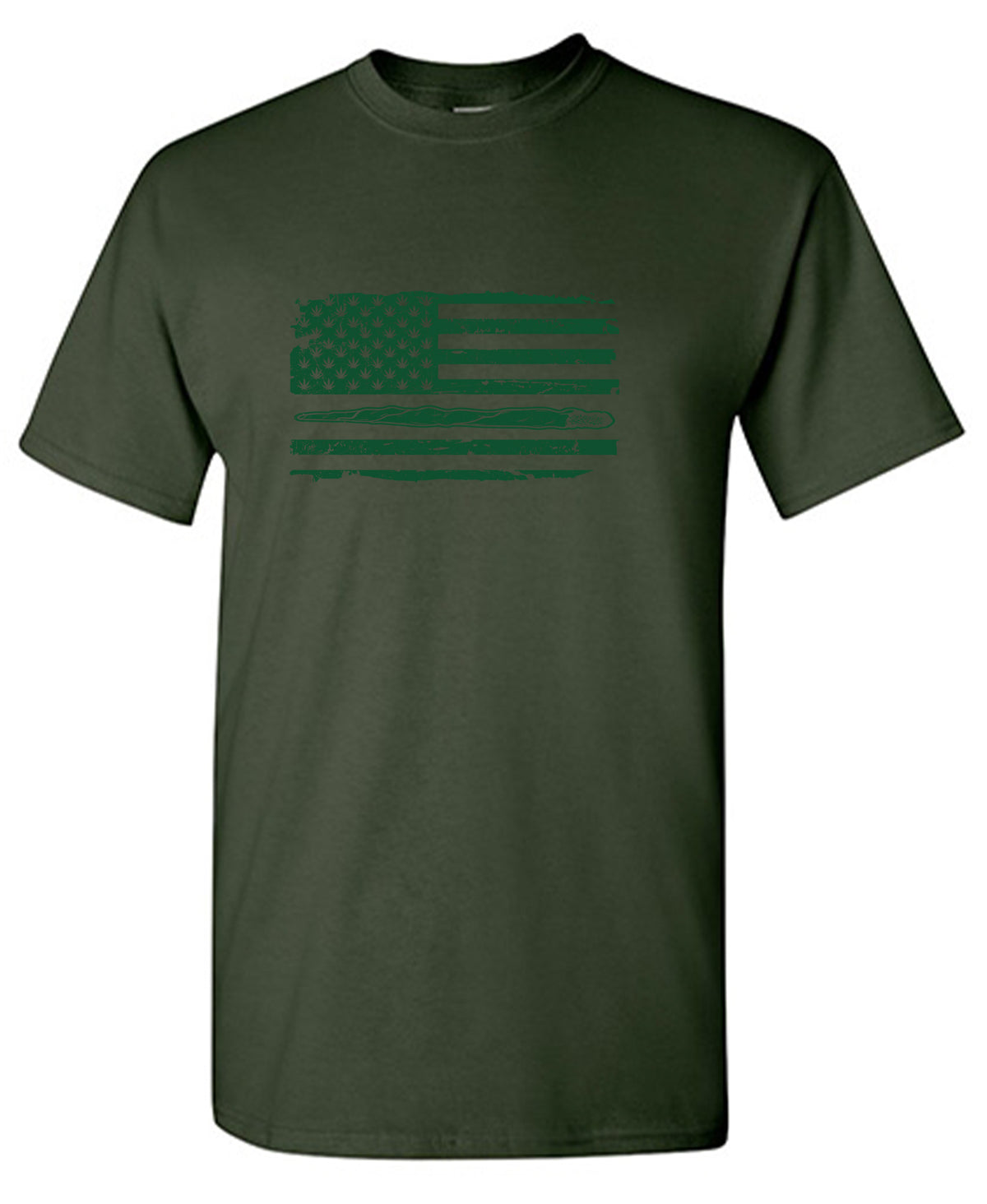 420 USA Flag Funny Mens T-Shirt