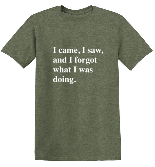 I Came I Saw I Forgot What I Was Doing - Roadkill T Shirts