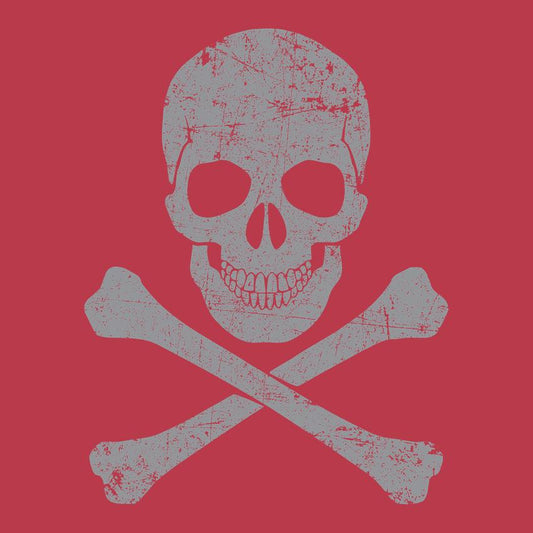Grey Skull & Bones Mens Tee - Roadkill T-Shirts