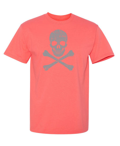 Grey Skull & Bones Mens Tee