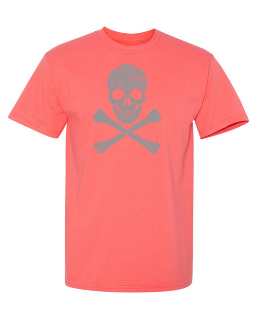 Grey Skull & Bones Mens Tee