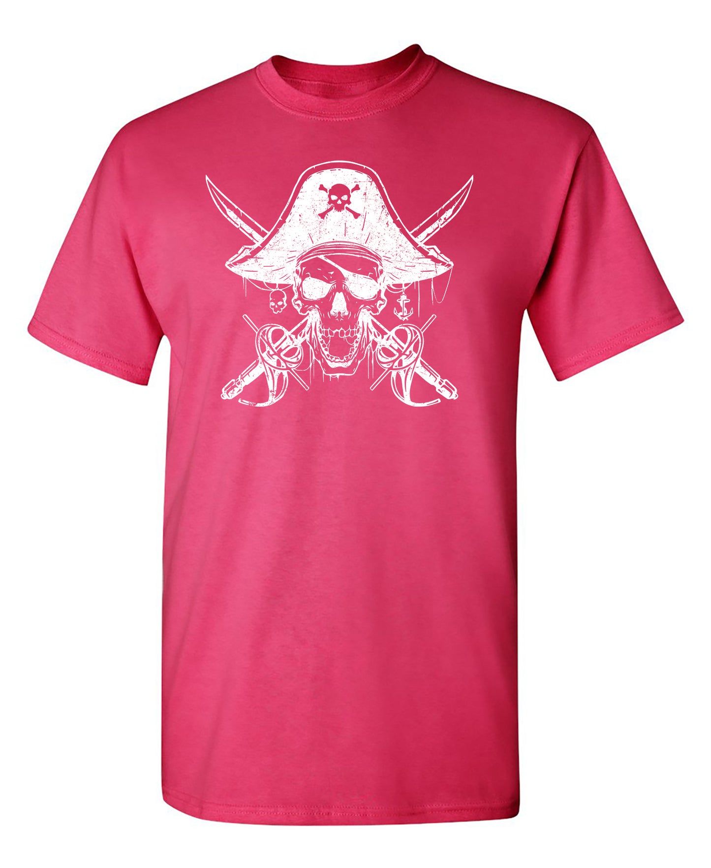 Skull Bones Pirate with Hat Mens Tee