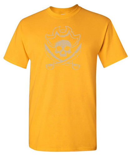 Skull with Scar Pirate Mens Tee