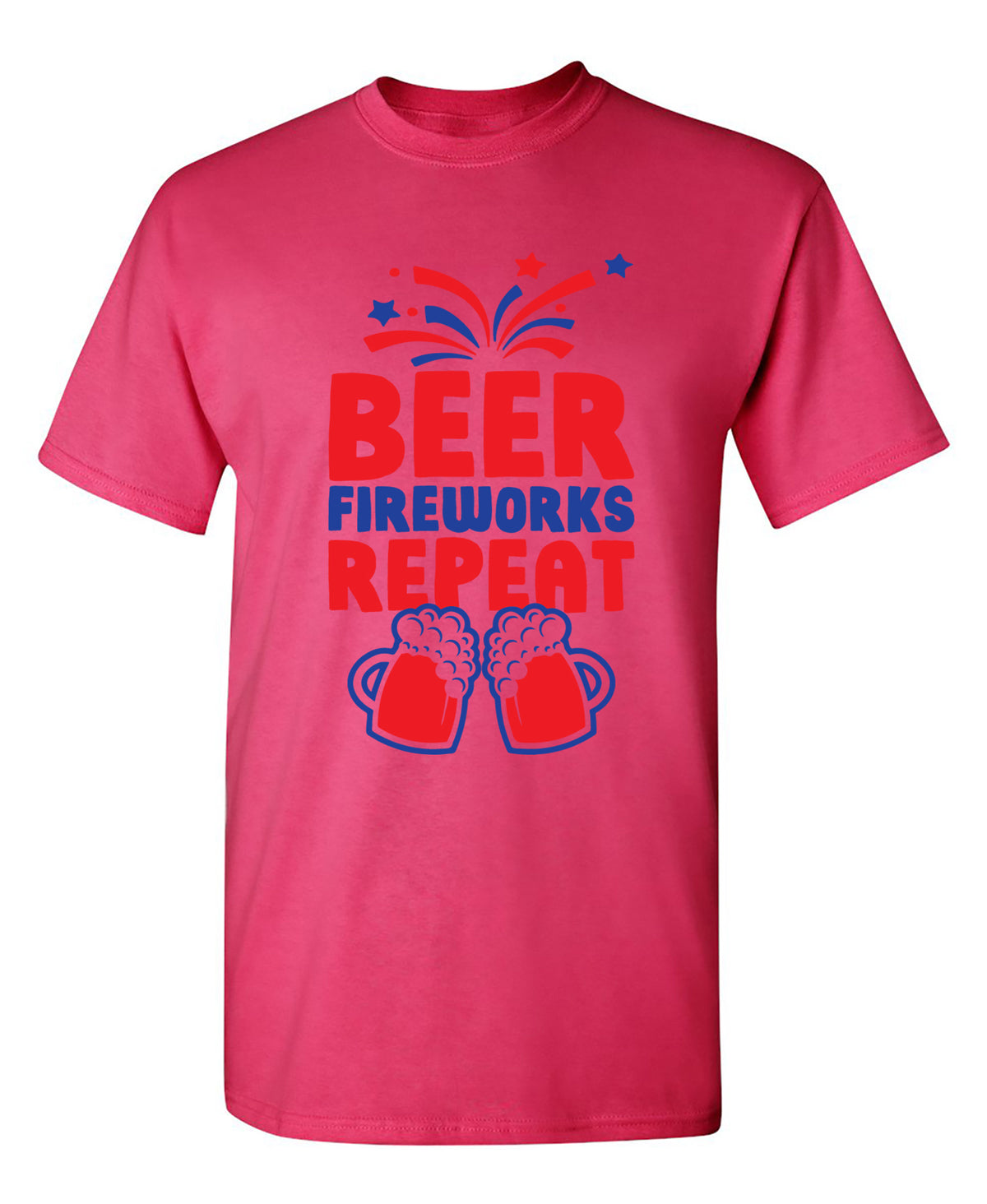 Beer, Firewords, Repeat 4th of July T Shirt