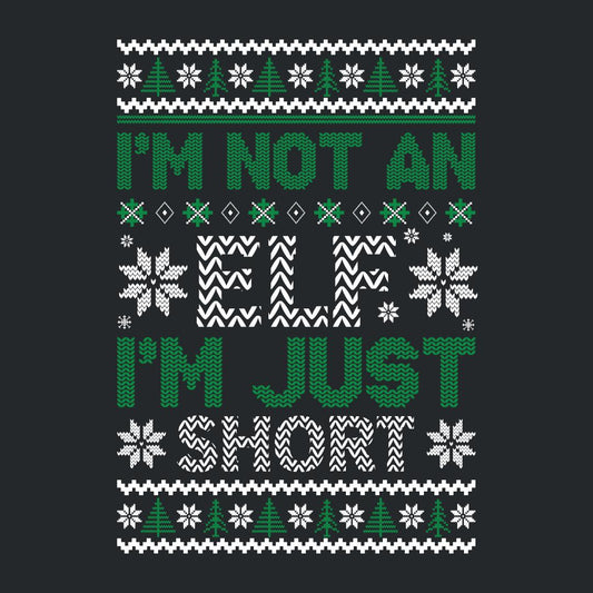 Funny T-Shirts design "I'm not an Elf, I'm just Short Christmas Shirt"
