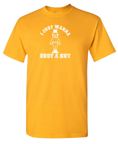 I Just Wanna Bust a Nut Funny Christmas T-Shirt