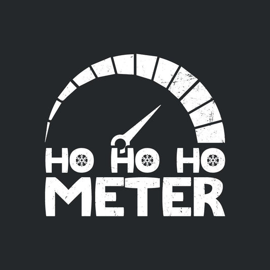 Funny T-Shirts design "Ho, Ho, Ho Meter Christmas Tee"