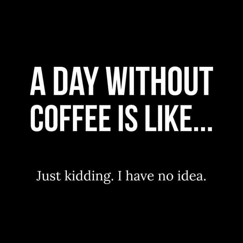 A Day Without Coffee Is Like... Just Kidding, I Have No Idea. - Roadkill T Shirts