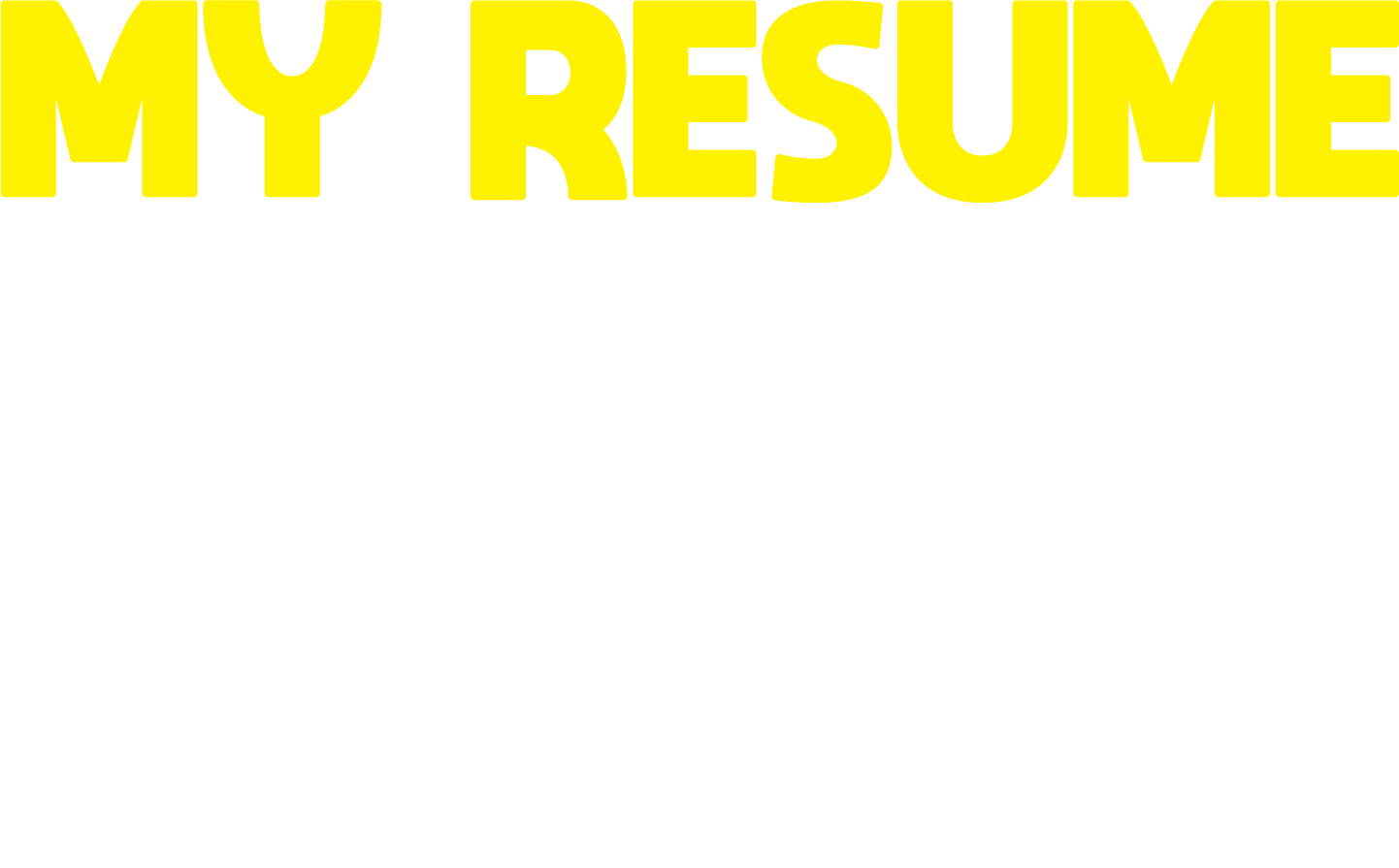 My Resume is Just a List of Things, I don't want to do Again