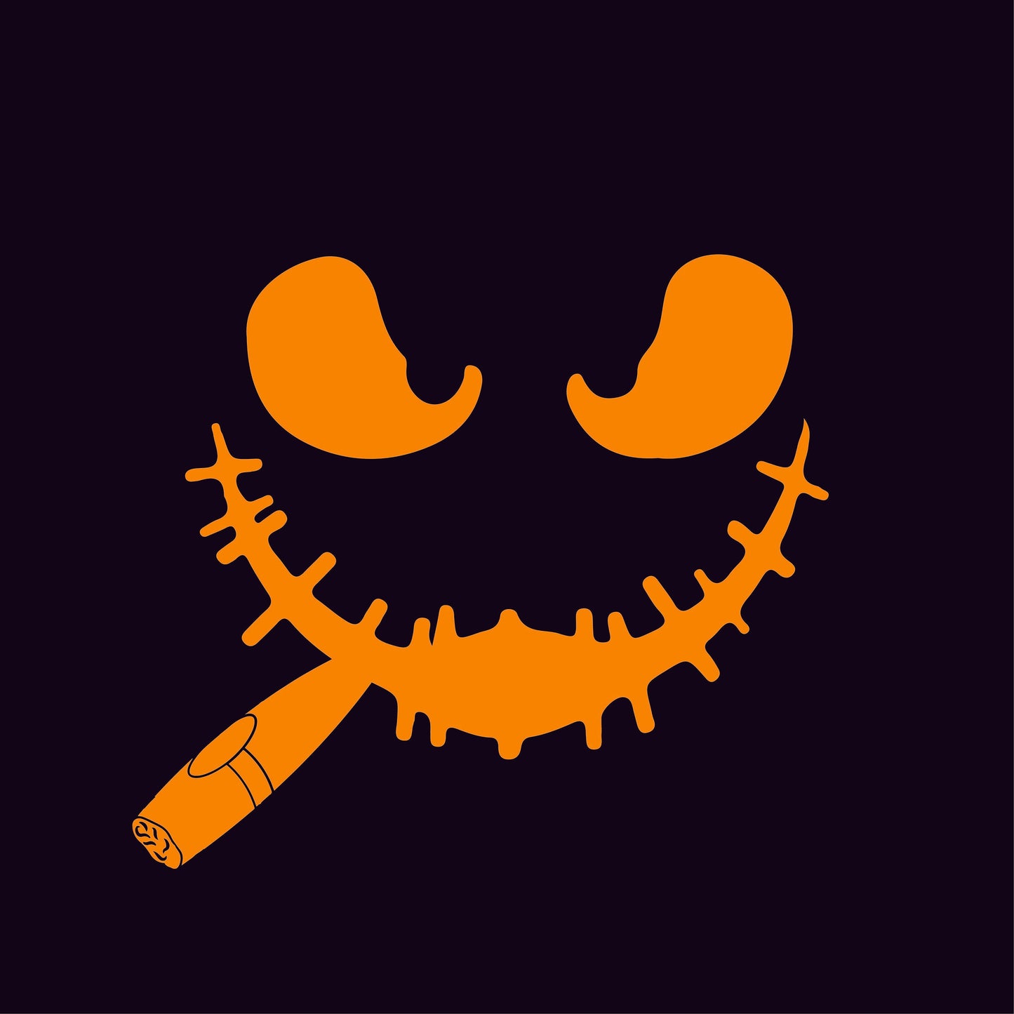 Pumpkin Having Cigar T Shirt - Funny Graphic T Shirts