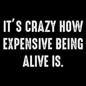 It's Crazy How Expensive Being Alive Is. - Roadkill T Shirts