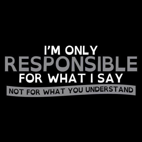 I'm Only Responsible For What I Say T-Shirt - Bad Idea T-shirts