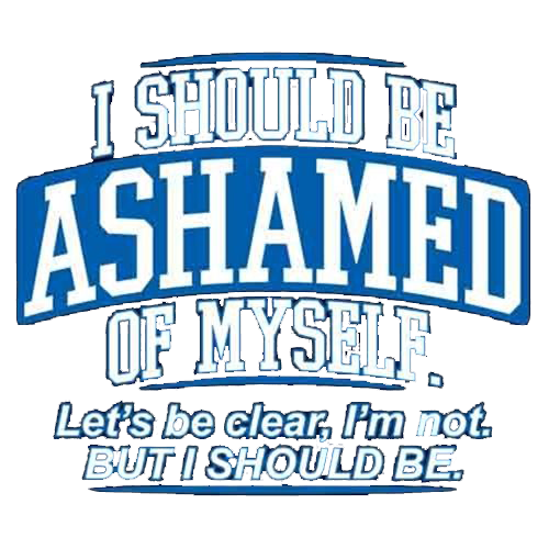 I Should Be Ashamed Of Myself Let's Be Clear T-Shirt | Bad Idea T-shirts