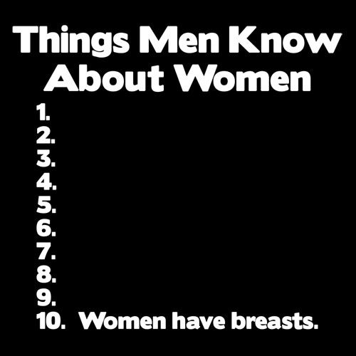 Things Men Know About Women - Roadkill T Shirts