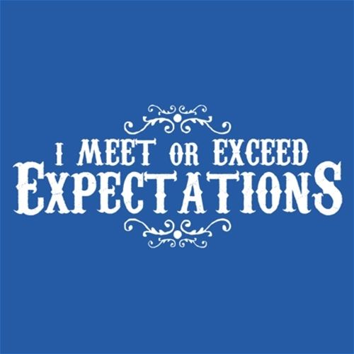 I Meet Or Exceed Expectations - Roadkill T Shirts