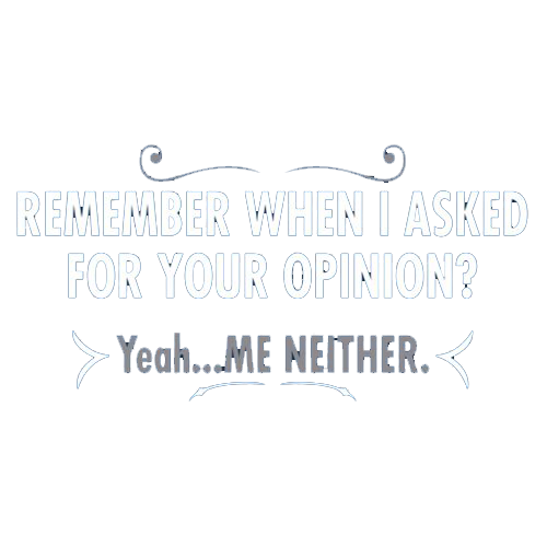 When I Asked For Your Opinion? T-Shirt