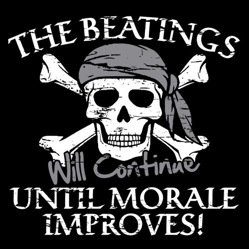 The Beatings Will Continue Until T-Shirt - Bad Idea T-shirts