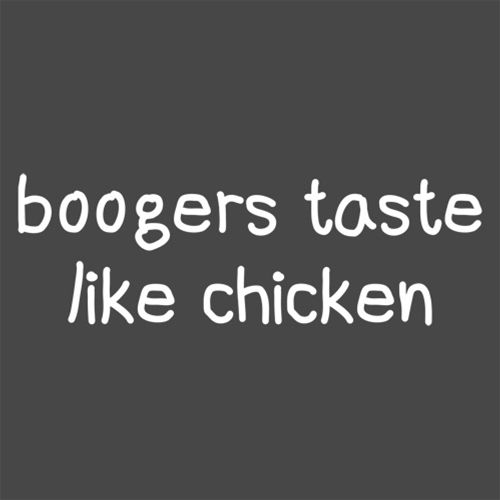 Boogers Taste Like Chicken T-Shirt - Bad Idea T-shirts