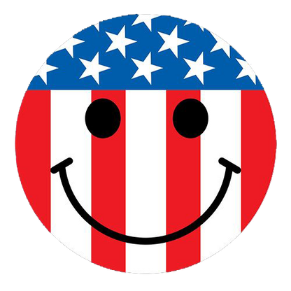 USA Flag Smile Face - Roadkill T Shirts