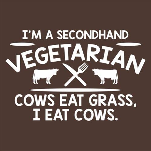 I'm A Second Hand Vegetarian T-Shirt - Roadkill T Shirts
